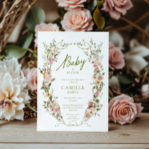 Baby i inbjudan till babyådgivare i Bloom Blommigt
