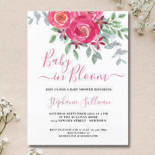Baby i inbjudan till babyådgivare i Bloom Blommigt Vykort