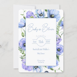 Baby i inbjudan till Bloom Wildblomma Baby Shower