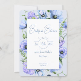 Baby i inbjudan till Bloom Wildblomma Baby Shower