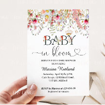 Baby i inbjudan till Wildblommes babykläder i bloo