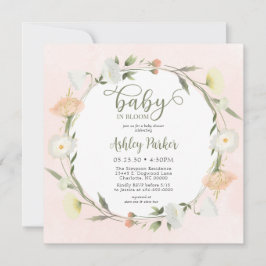 Baby i inbjudan till Wildblomsterbabyn i bloom