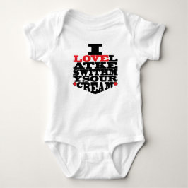 Baby "I Kärlek Latkes" Jersey Bodykostym T Shirt