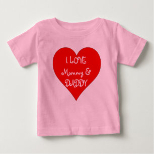 Baby I kärlek Mamma och pappa Romper T-shirt