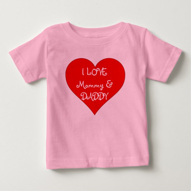 Baby I kärlek Mamma och pappa Romper Tröja (Framsida)