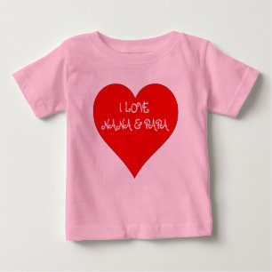 Baby I kärlek NANA & PAPPA T-shirt