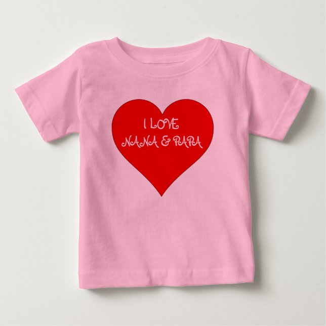Baby I kärlek NANA & PAPPA T-shirt (Framsida)
