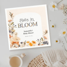 Baby i Knopp Elegant Akvarell Höstens Vilda Blommo