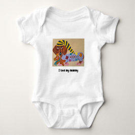 Baby I Love My Mommy Doggie Bodysuit T Shirt