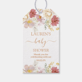 Baby i Märkrn Bloom Baby Shower Girl Gift Presentetikett