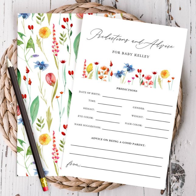 Baby i Pappert  kort för självförutsägelse och råd Flygblad (Skapare uppladdad)