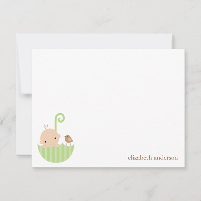 Baby i paraplyets Anpassningsbar - ett stort tack  Kort (Framsida)