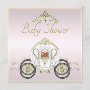 Baby i Princess Coach Baby Shower Inbjudningar