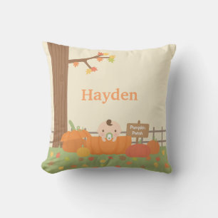 Baby i pumpa FunnyFall-tema Nursery-dekor Kudde
