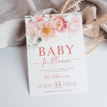 baby i rosa blommigt babydusch i bloom