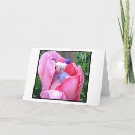 Baby i Rosa Tulip Kort