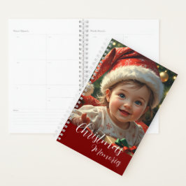 Baby i Santa Outfit med jul