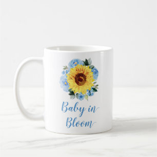 Baby i solrosblå Blommigt i blomman Kaffemugg
