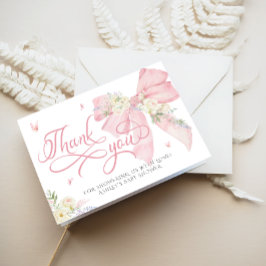 Baby i Tack i Rosan Bow Baby Shower Kort