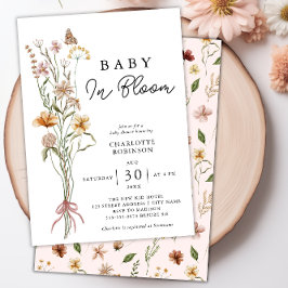 Baby i Vår-babybordsinbjudan i Bloom Blommigt Inbjudningar