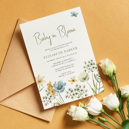 Baby i vår-blomsterduschen i bloom inbjudningar