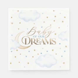 Baby i vår Dreams Måne och Stars Blue Baby Shower Pappersservett