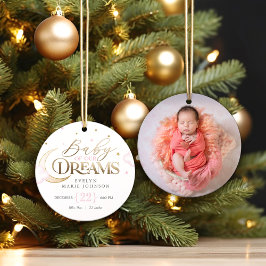 Baby i vår Dreams Rosa Baby Första jul Julgransprydnad Keramik
