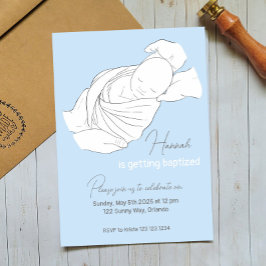 Baby Illustration Baptism Christening-inbjudan Inbjudningar