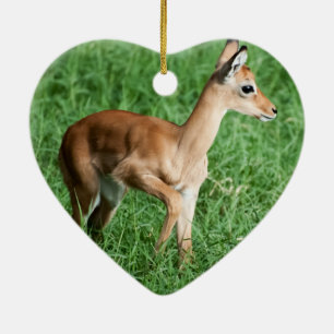 Baby impala julgransprydnad keramik