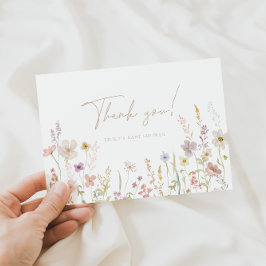 Baby In Bloom Baby Shower Folded Thank You Card Tack Kort