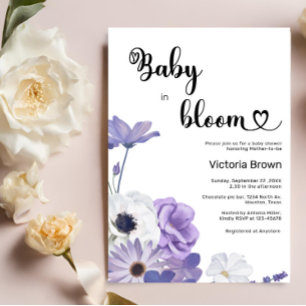 Baby in Bloom Baby Shower Inbjudan