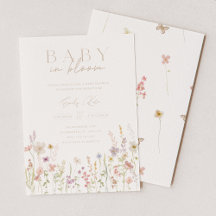 Baby In Bloom Baby Shower Inbjudan