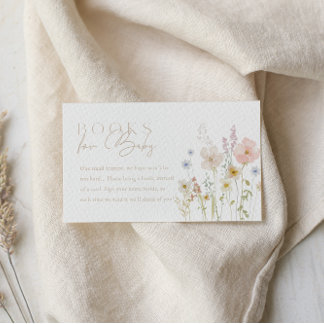 Baby In Bloom Baby Shower Infogningskort Bokförfrå Tilläggskort