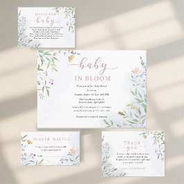 Baby in Bloom Baby Shower Invitation  Floral  Inbjudningar