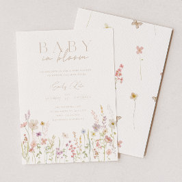 Baby In Bloom Baby Shower Invitation Inbjudningar
