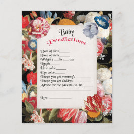 Baby in Bloom Baby Shower Predictions Game