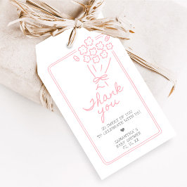Baby In Bloom Baby Shower-present Taggar Presentetikett