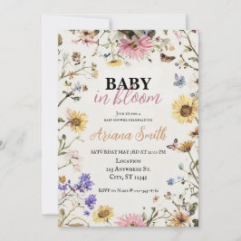 Baby in Bloom - Barnkalas Inbjudningar