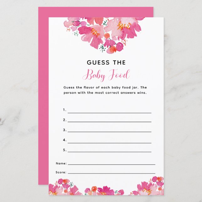 Baby in Bloom - Barnkalaslek - Gissa Babymaten Spe (Fram/baksida)