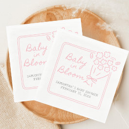 Baby In Bloom Barnrumsfirande Pappersservett