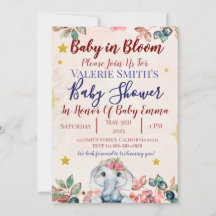 Baby In Bloom Barnrumsinbjudningar!