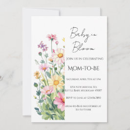Baby in Bloom - Bebisdopsinbjudan Inbjudningar