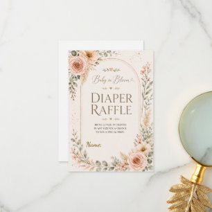 Baby in Bloom Blöjor Lotteri Infogningskort Tack Kort