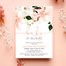 Baby in Bloom blommande liljor flicka bebisfest
