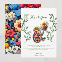 Baby in Bloom Blommig Vin Baby Shower Tack