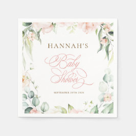 Baby in Bloom Blommor Baby Shower Servetter