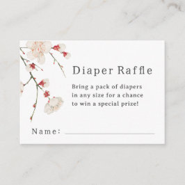 Baby in Bloom Blossom Blöja Lotteri Baby Shower Tilläggskort