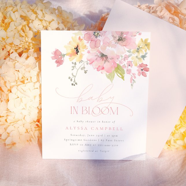 Baby in Bloom Blush Pink Budget Floral Baby Shower (Skapare uppladdad)