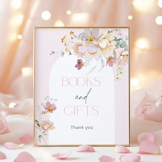 Baby in Bloom Blush pink Floral Books and Gifts Poster (Skapare uppladdad)