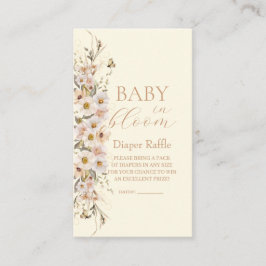 Baby In Bloom Boho Neutral Förlossningsfest, Blöja Tilläggskort